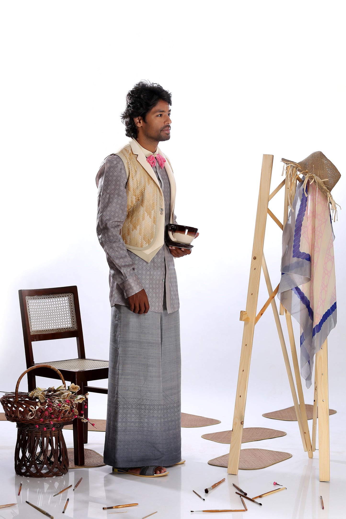 Elegant Picasso Khadi Waistcoat | Premium Quality | Aaditya Bhargava