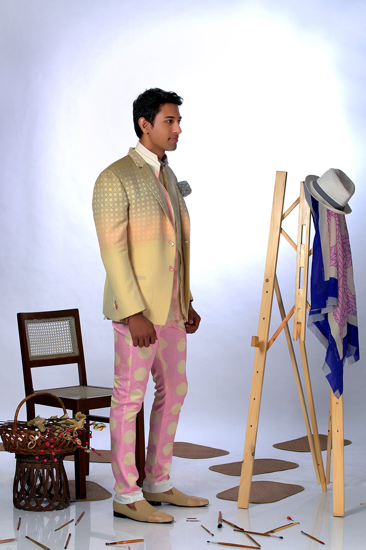 Picasso Khadi Blazer for Men – Elegant & Stylish | Aaditya Bhargava