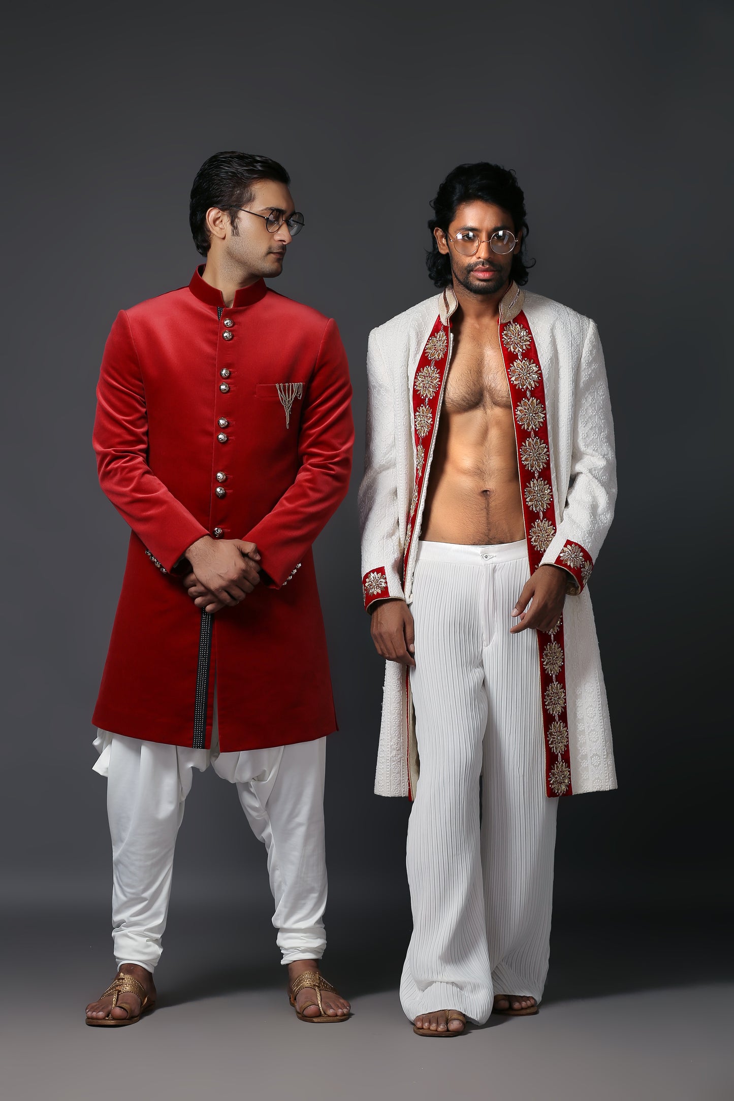 NIZAM Chikankari Sherwani Set - Elegant Attire | Aaditya Bhargava