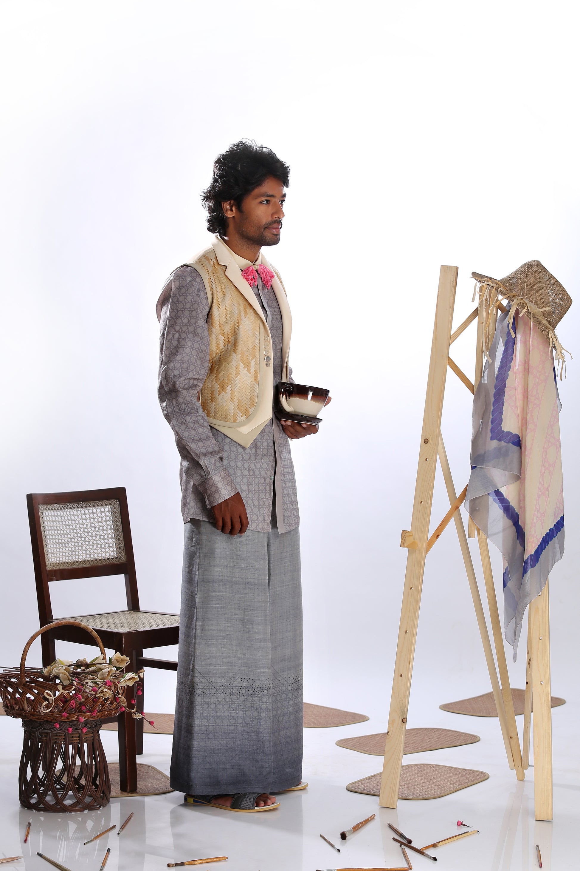 Elegant Picasso Khadi Waistcoat | Premium Quality | Aaditya Bhargava