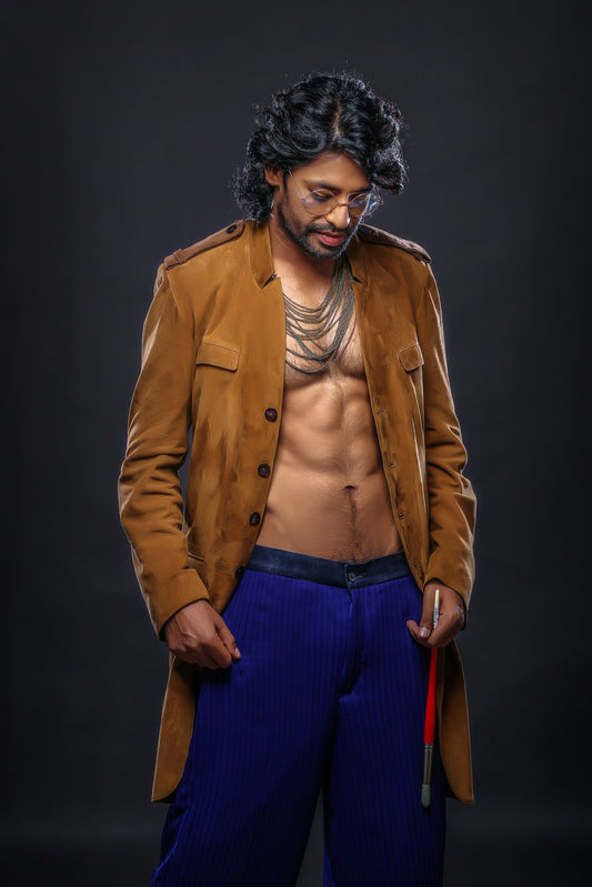 Elegant Pure Suede Sherwani Set | Aaditya Bhargava
